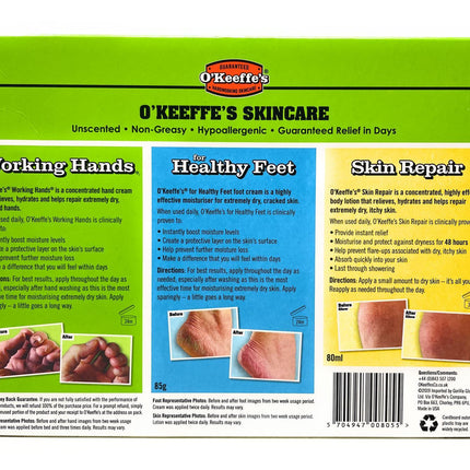 OKeeffes Gift Set Working Hand - Healthy Feet - Skin Repair 80ml - General Healthcare