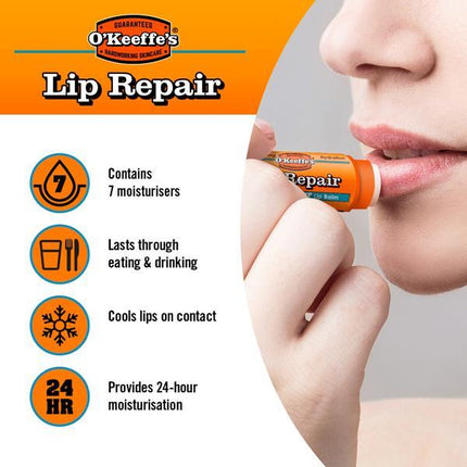 O'Keeffe's Lip Repair Cooling Relief Balm 8ml - General Healthcare
