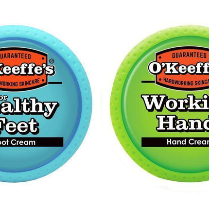 O'Keeffe's Working Hands & Healthy Feet: Hand & Foot Cream Jar Set - Twin Pack - General Healthcare