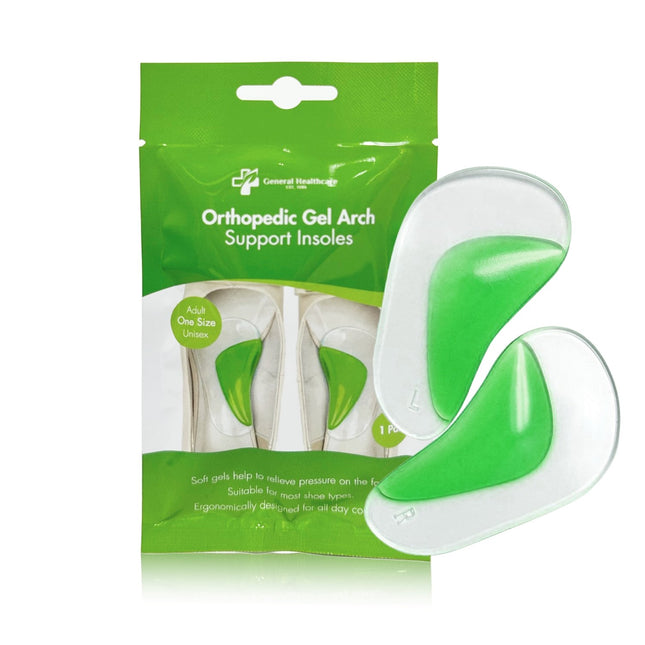 Orthopedic Gel Arch Support Insoles - Flat Feet Support Gel Soft Pads Silicone - General Healthcare