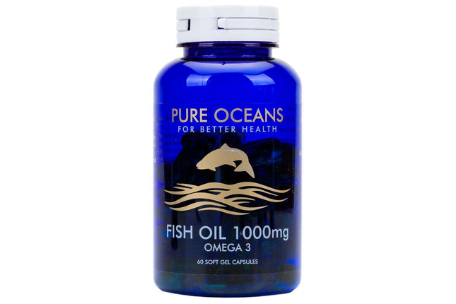 Pure Oceans Fish Oil - Fish Oil 1000mg Omega 3 - 60 Soft Gel Capsules - General Healthcare