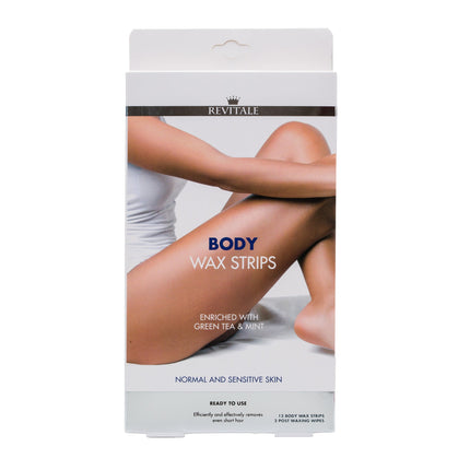 Revitale Body Leg Wax Hair Removal Strips - 100% Ecological Green Tea & Mint - General Healthcare