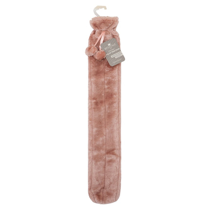 Revitale Extra Long Hot Water Bottle Pom Pom Soft Fur Cover - 72cm - 2L - General Healthcare
