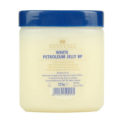 Revitale White Petroleum Jelly - Soothes Chapped Lips and Dry Skin - 225g - General Healthcare