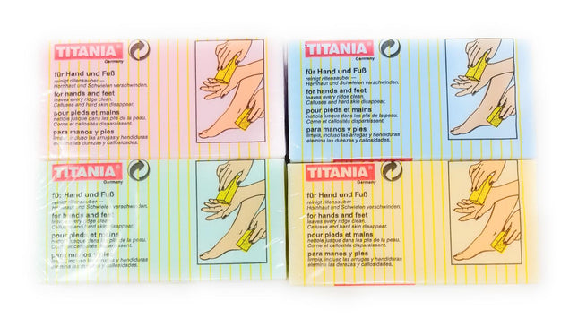 Titania Foot Pumice Sponge Hard Dead Skin Callus Remover Scrub Exfoliating 4Pack - General Healthcare