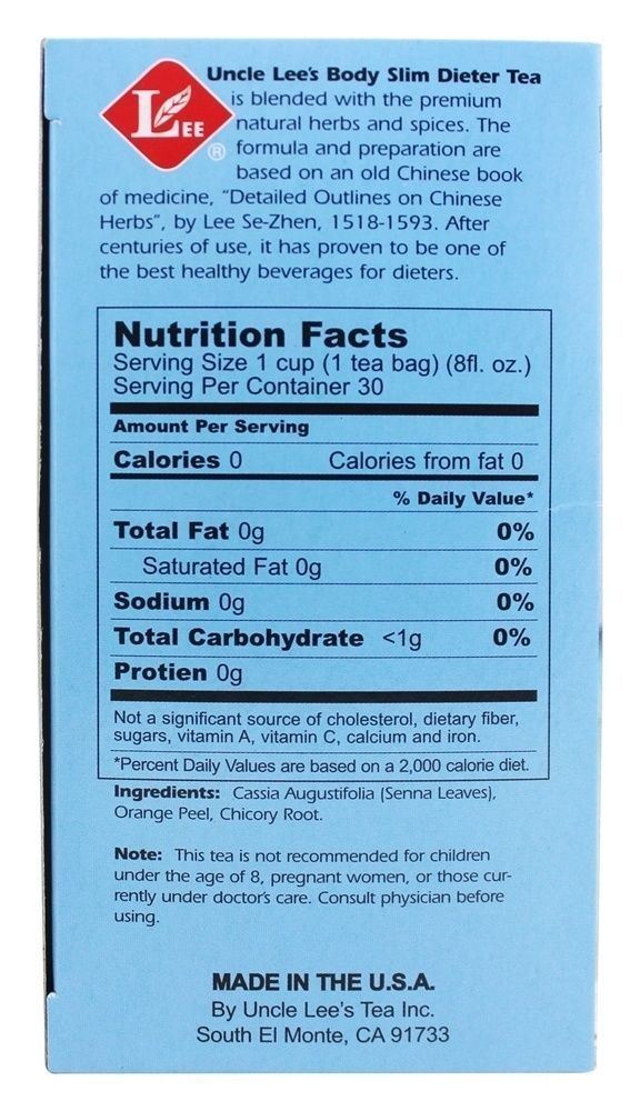 Uncle Lees Teas Body Slim Dieter Tea - Original (30 Bags) – General ...